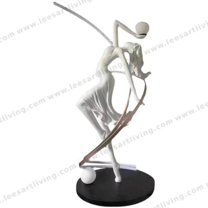 HJ-L2048  Modern Sculpture Holding Ball LED Floor Lamp for Hotel Lobby Exhibition Lighting