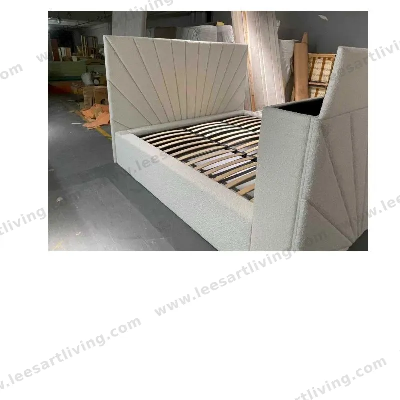 #07706  Luxury Bedroom Set Upholstered Soft Wall Panel Background Interior Decoration Custom High Big Headboard Villa Bed