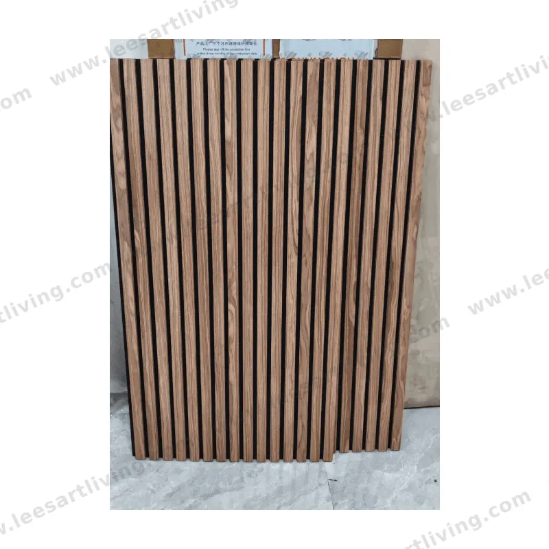 #07775-04 Luxury Bedroom Hotel Hall Entrance Customized Ribbed Wood Wall Panel Background Interior Decoration